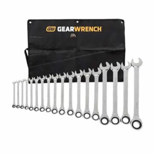 Gearwrench 72-Tooth 12 Point Ratcheting Combination Metric Wrench Set - 18pc