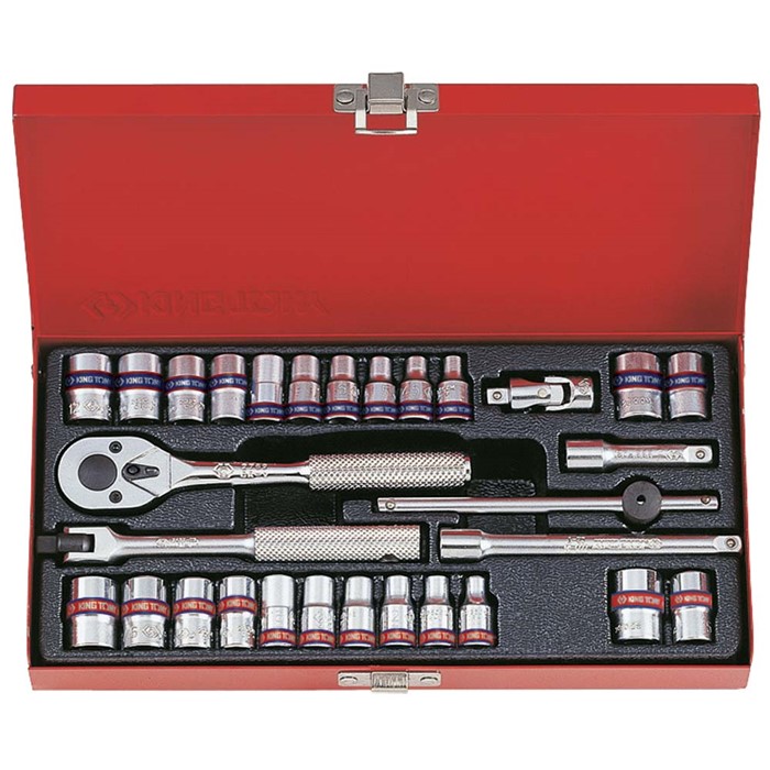 π₯ COMBO #9 β King Tony 30pc 1/4" Combo Socket Set + FREE Spinner Handle