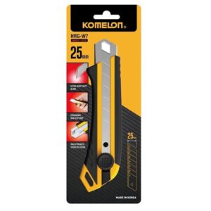 Komelon Snap Off Knife Black Rubber Handle 25Mm - Wheel Lock
