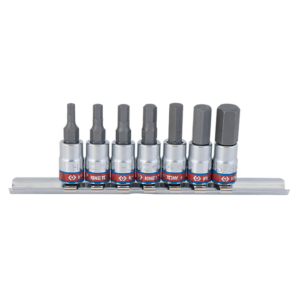 2127SR: 7-Piece 1/4" Drive Hexagon Head Bit Socket Set by King Tony