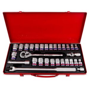 King Tony KT4030CR - 30-Piece 1/2" Drive 12-Point Socket Wrench Set (10-30mm | 7/16" - 1")