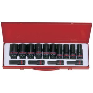 4416SP: 14-Piece 1/2" Drive 6-Point Deep Impact Socket Set by King Tony