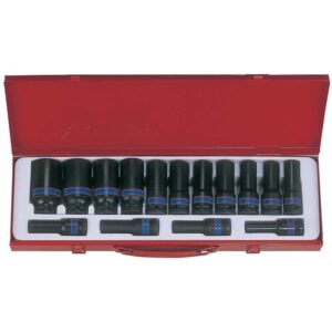 King Tony 15pc 1/2Dr Deep Imp Socket Set