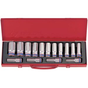 King Tony 15pc 1/2Dr 12Pt Deep Socket Set(Met