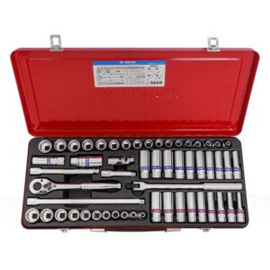 King Tony 55 Piece 3/8" Drive 12-Point Socket Set - Metric & Imperial