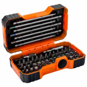 1/4" Bit Set - Slotted/Phillips/Pozidrive/Hex/TORX®/TORX® Tamper/Robertson -54pc