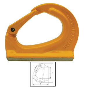 G80 Weld - On Safety Excavator Hook - 8 Ton