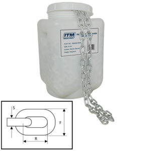 Regular Link Chain-Electric Galv-50kg Drum-10mm Body