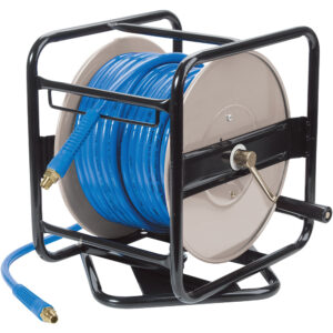 Manual Air Hose Reel 8mm x 30M PVC Air Hose w/ Fittings