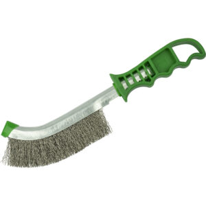 Wire Brush Green Handle - Stainless Steel Wire