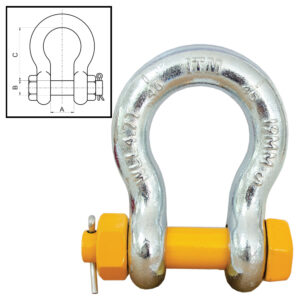 Bow Shackle-Yellow Pin GS Safety Pin