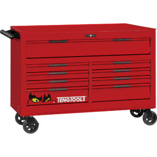 Teng Pro35 53in Roller Cabinet 9 Drawers Red