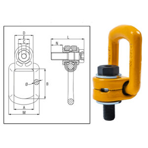 G80 Lifting Point-Mega Eye Bolt-M18-2 T