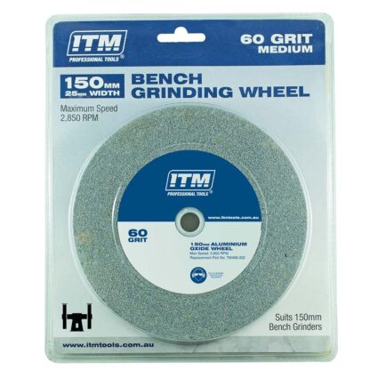 Grinding Wheel Aluminium Oxide 150 x 25mm 60 Grit Medium