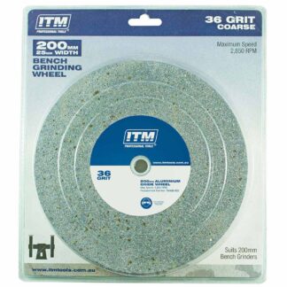 Grinding Wheel Aluminium Oxide 200 x 25mm 36 Grit Coarse