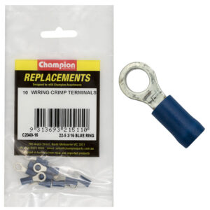 Champion 3/16in / 4.8mm Blue Ring Terminal -10pk