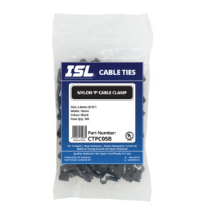 ISL Nylon P Cable Clamp 5mm - Black - 100pk