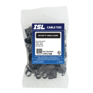ISL Nylon P Cable Clamp 10mm - Black - 100pk