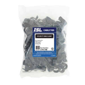 ISL Nylon P Cable Clamp 19mm - Black - 100pk