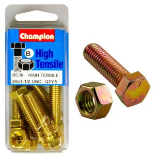 Champion 1-1/2in x 3/8in Set Screw & Nut (B) - GR5