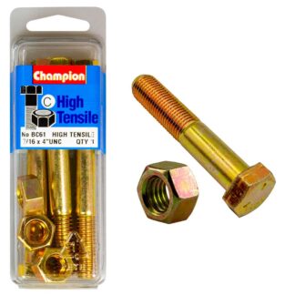 Champion 4 x 7/16in Bolt & Nut (C) - GR5
