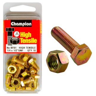 Champion 1/4in x 1/2in Set Screw & Nut (A) - GR5