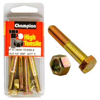 Champion 2-1/2in x 1/4in Bolt And Nut (A) - GR5