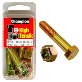 Champion 1-3/4in x 1/2in Bolt And Nut (C) - GR5
