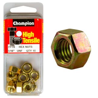 Champion 5/16in UNF Hex Nut (A) - GR5