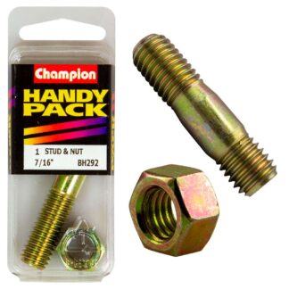 Champion 7/16in x 2-1/4in UNC Manifold Stud & Nut