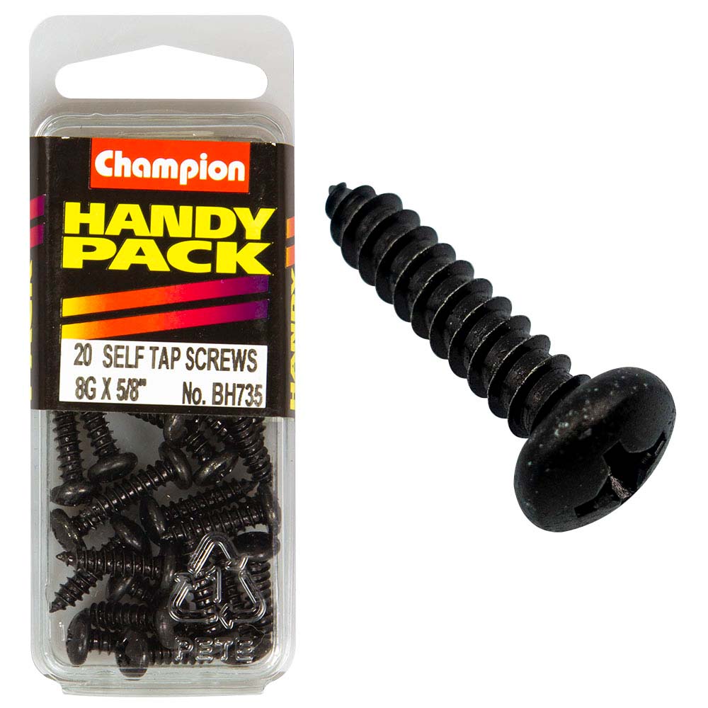 Champion 8G x 5/8in S/Tap Set Screw - Blk Zinc