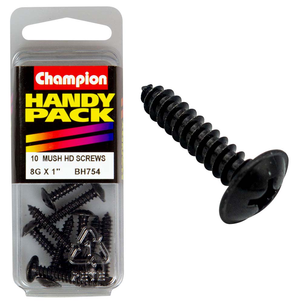 Champion 8G x 1in Washer Face S/Tap Black