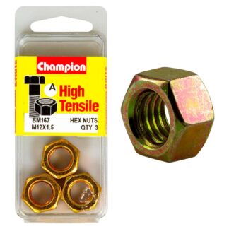 Champion M12 x 1.5 Hex Nut (A) - GR8.8
