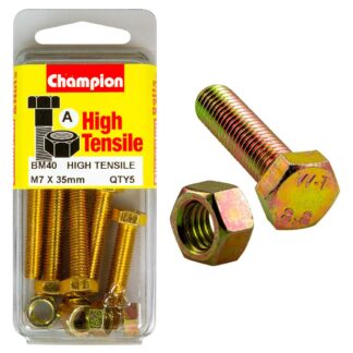 Champion M7 x 35 Set Screw & Nut (A) - GR8.8