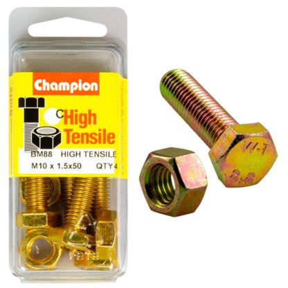 Champion M10 x 50 Set Screw & Nut (C) - GR8.8