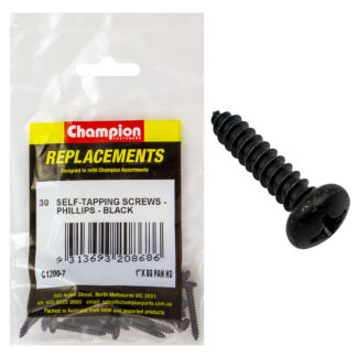 Champion 8G x 1in S/Tapping Screw Pan Head Ph -30pk