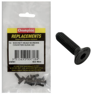 Champion M5 x 16mm C/Sunk Socket Head Cap Screw -10pk