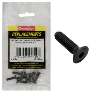 Champion M5 x 20mm C/Sunk Socket Head Cap Screw -10pk