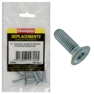 Champion M6 x 25mm C/Sunk Socket Head Cap Screw -10pk