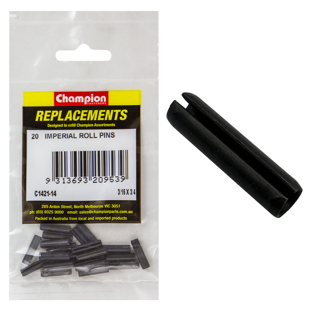 Champion 3/16in x 3/4in Roll Pin -20pk