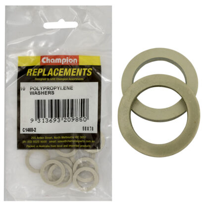 Champion 5/8in x 7/8in x 3/32in Polypropylene Washer -10pk