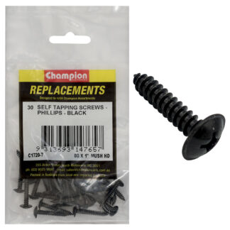 Champion 8G x 1in S/Tapping Screw Mushroom Head Ph -30pk
