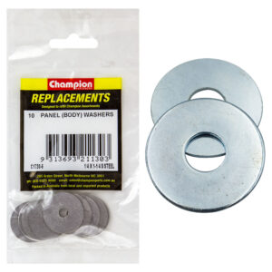 Champion 1/4 x 1-1/4in Flat S/Steel Panel (Body) Washer-10pk