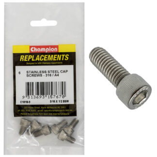 Champion 5/16in x 1/2in BSW Socket Cap Screw 316/A4 -6pk