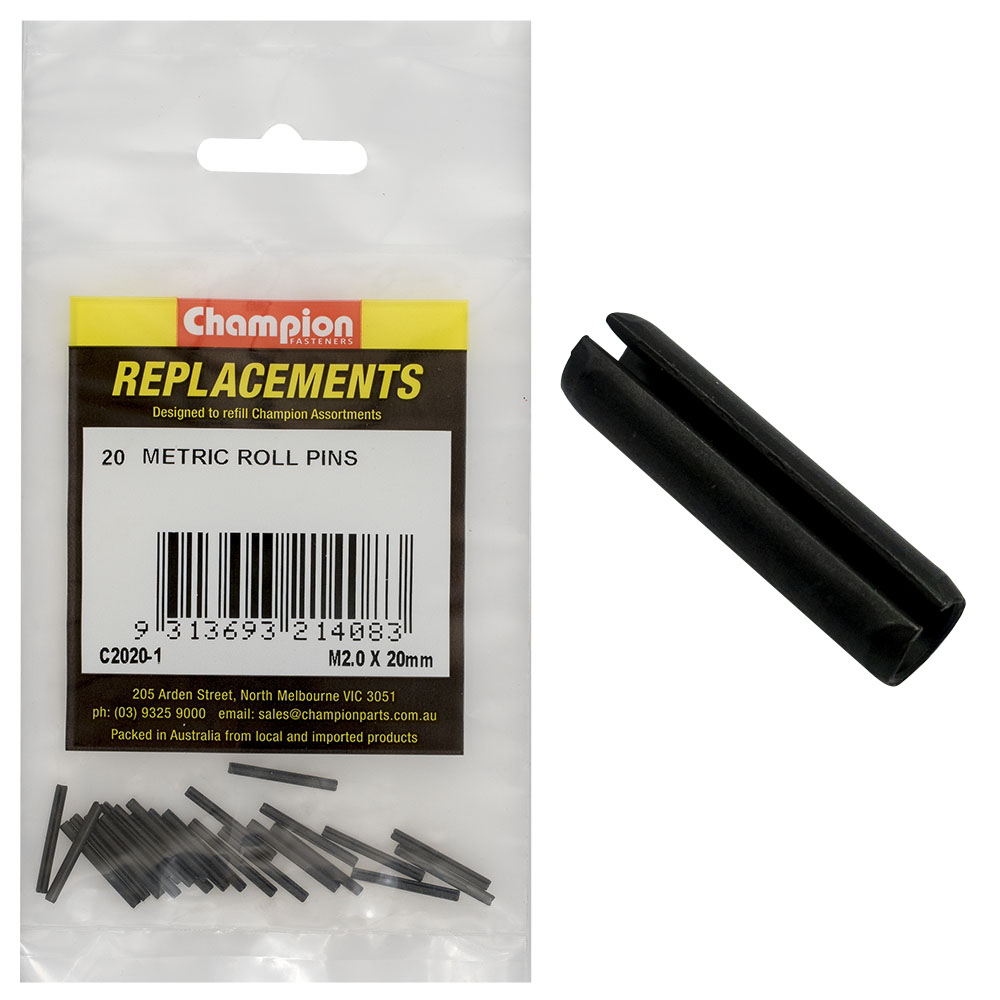 Champion 2.0 x 20mm Metric Roll Pin -20pk