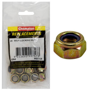 Champion M12 x 1.25 Self Locking Nut (Fine) -20pk