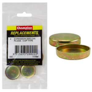 Champion 1-1/4in Steel Expansion (Frost) Plug -Cup Type -4pk