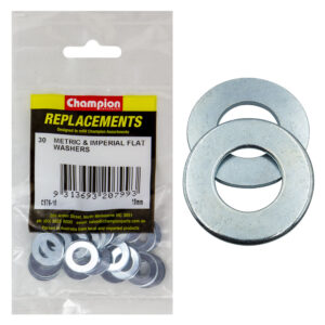 Champion M10 x 21mm x 1.6mm Flat Steel Washer -30pk