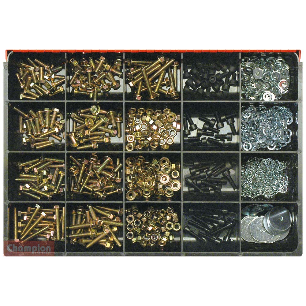 Champion Master Kit 781pc 6mm Bolt & Nut Asst GR8.8