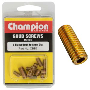 Champion 12Pc Metric Grub Set Screw AsST 5MM-8MM